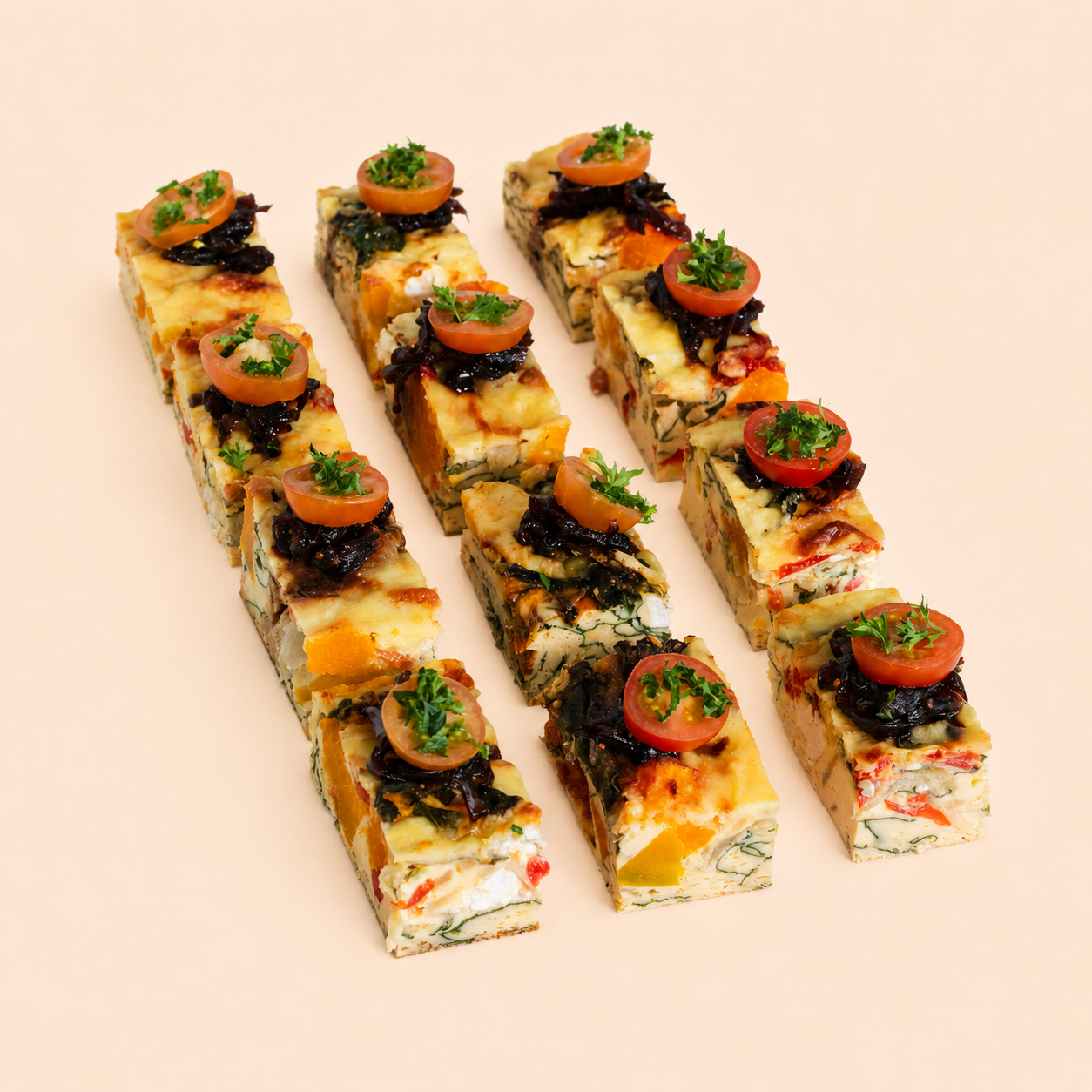 Mini Frittata - Seasonal Vegetables, Spinach & Feta (gf/vege)