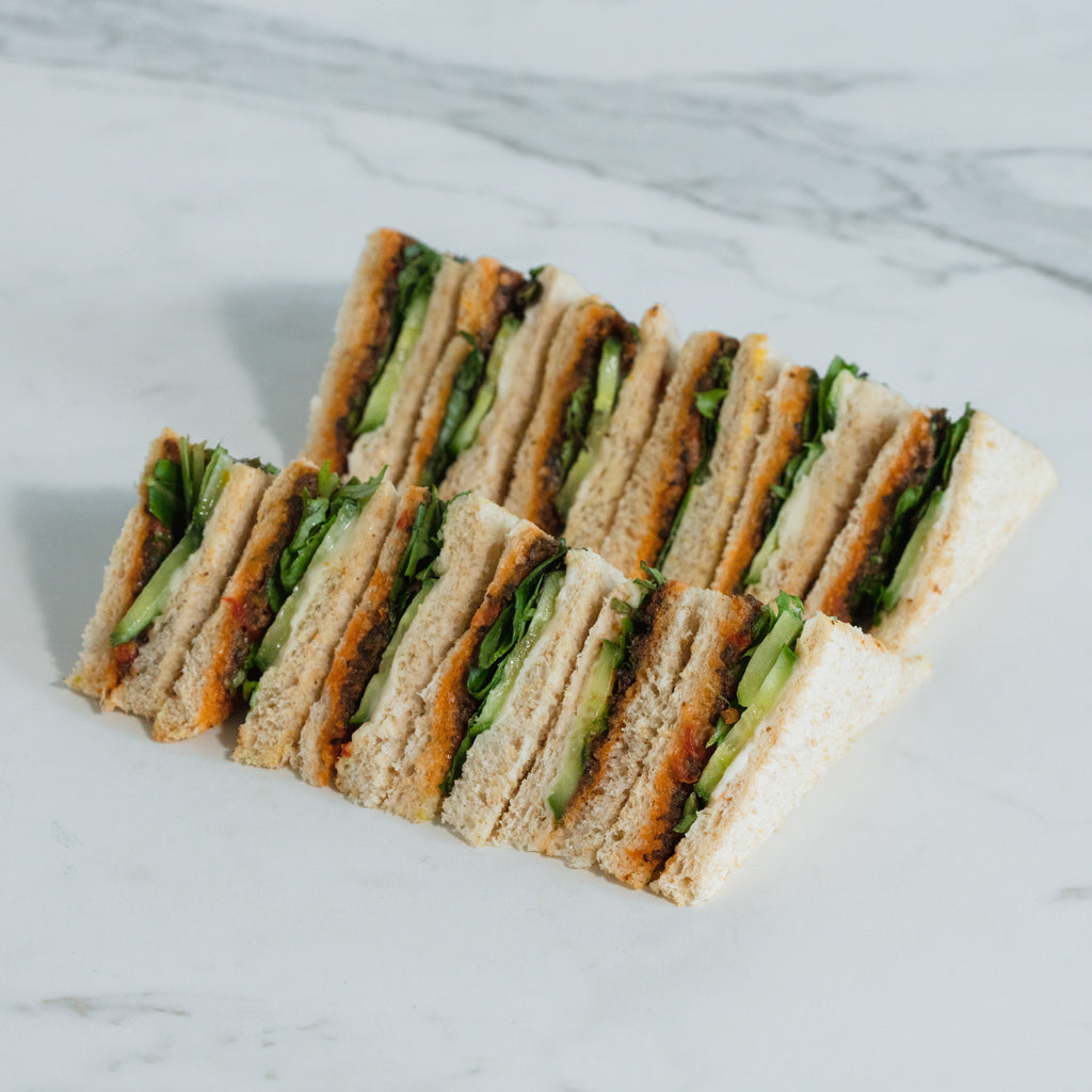 Tea Sandwich - Olive Tapenade, Vegan Cream Cheese & Cucumber (vgn/df/vege)  x 12