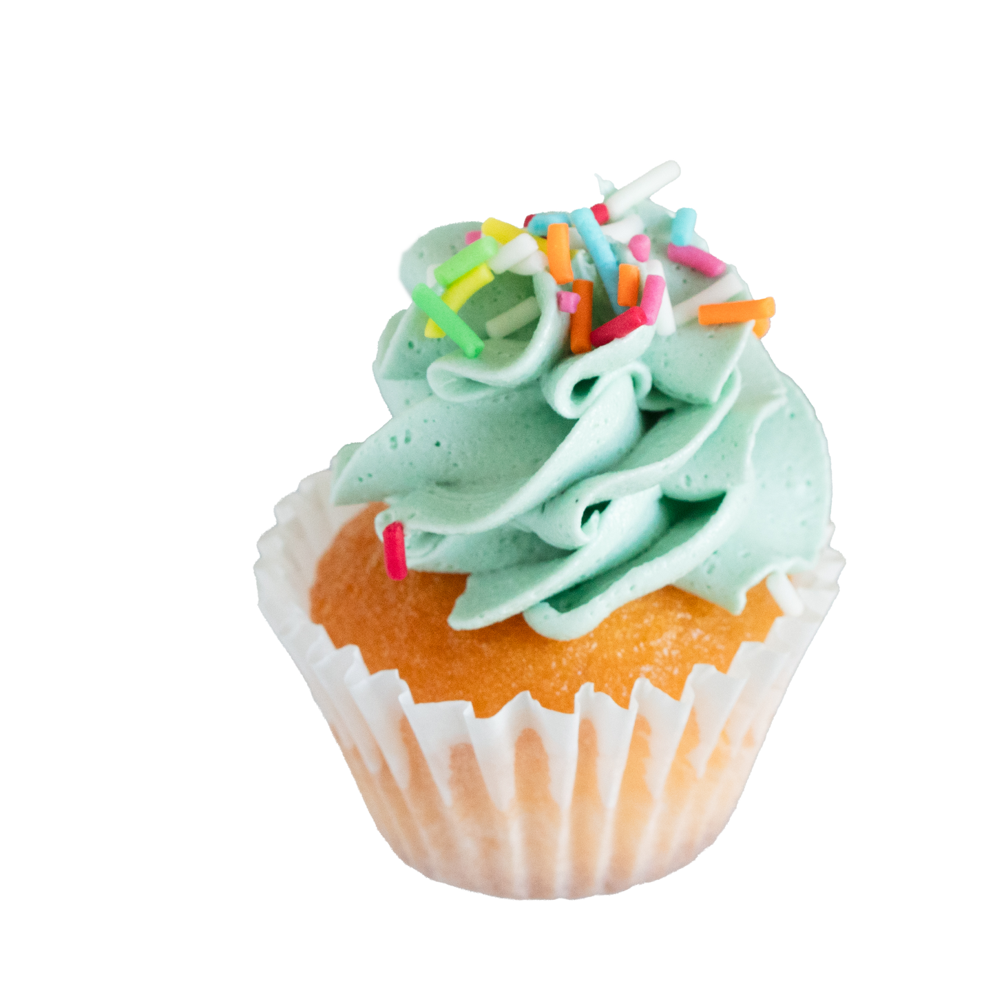 Mini Cupcake Flavour - Rainbow - Baby Teal Icing