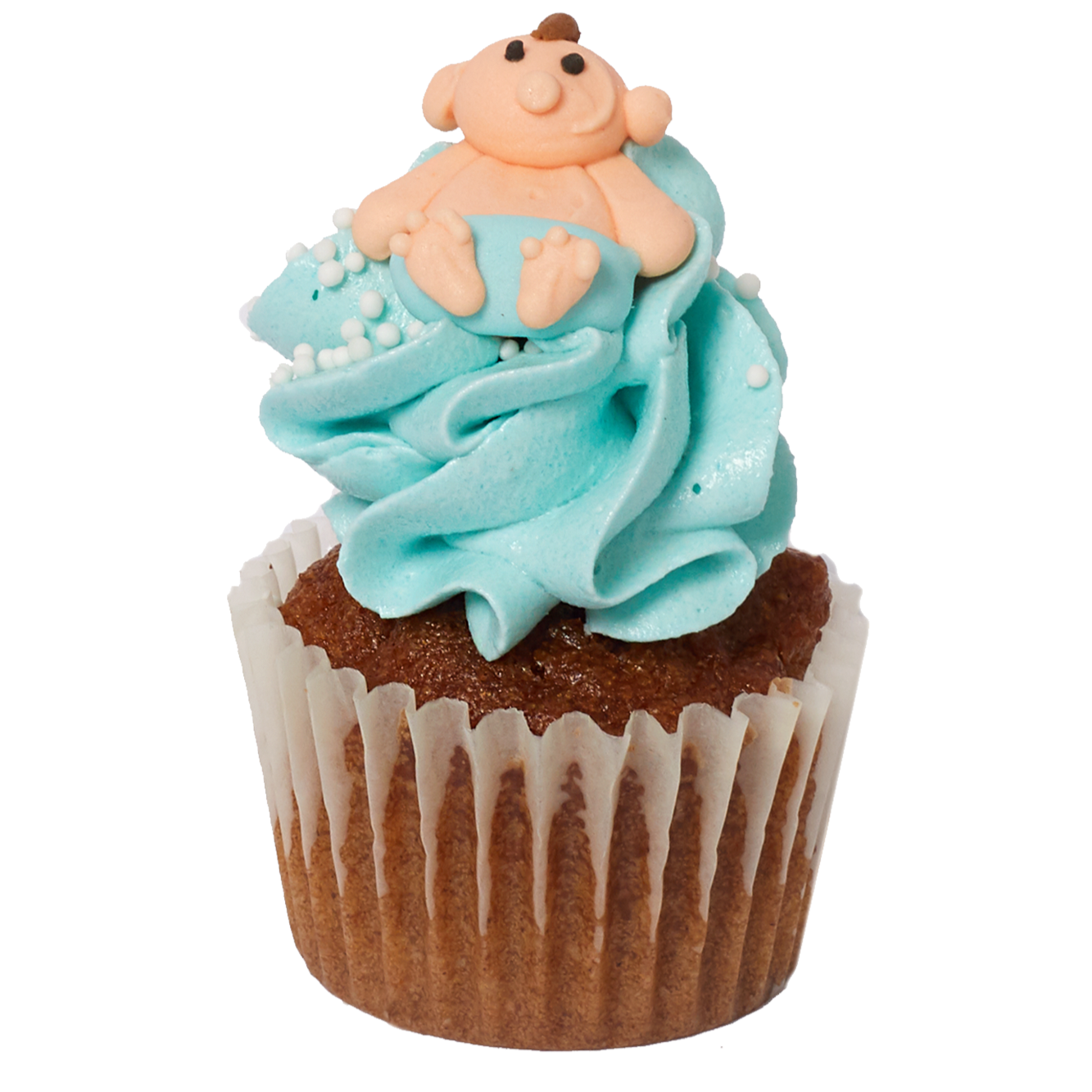 Mini Cupcake Flavour - Baby Themed - Carrot With Blue Icing (GF)