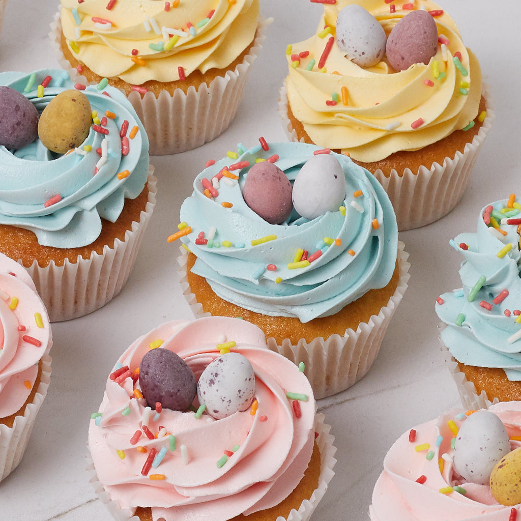Easter Pastel Nest Vanilla Cupcake - 6 Pack