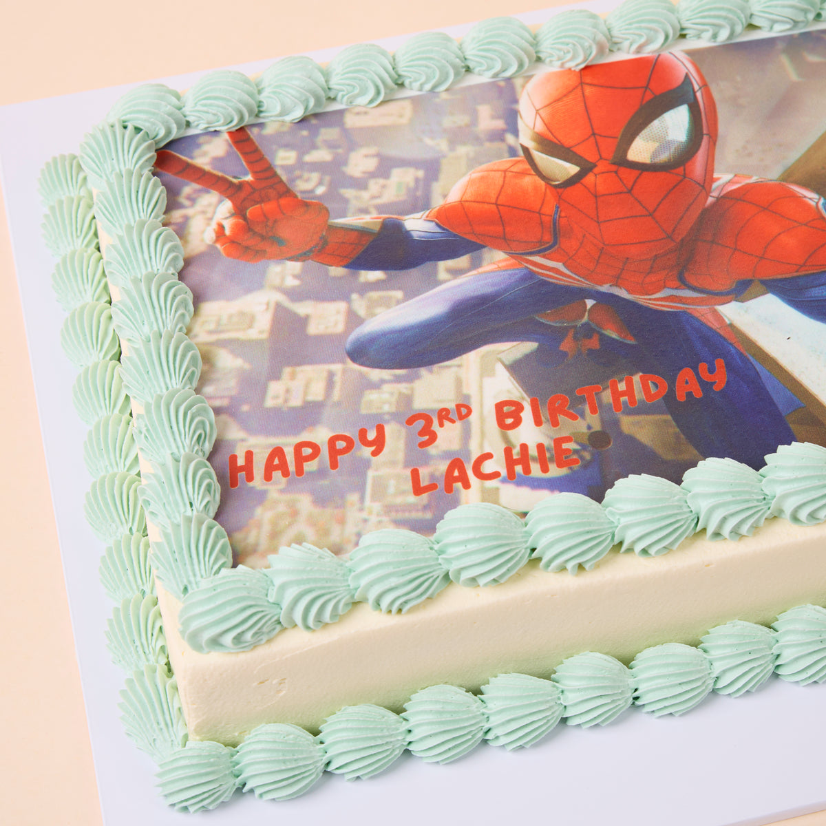 Kids Birthday Slab Cake - Spider-Man