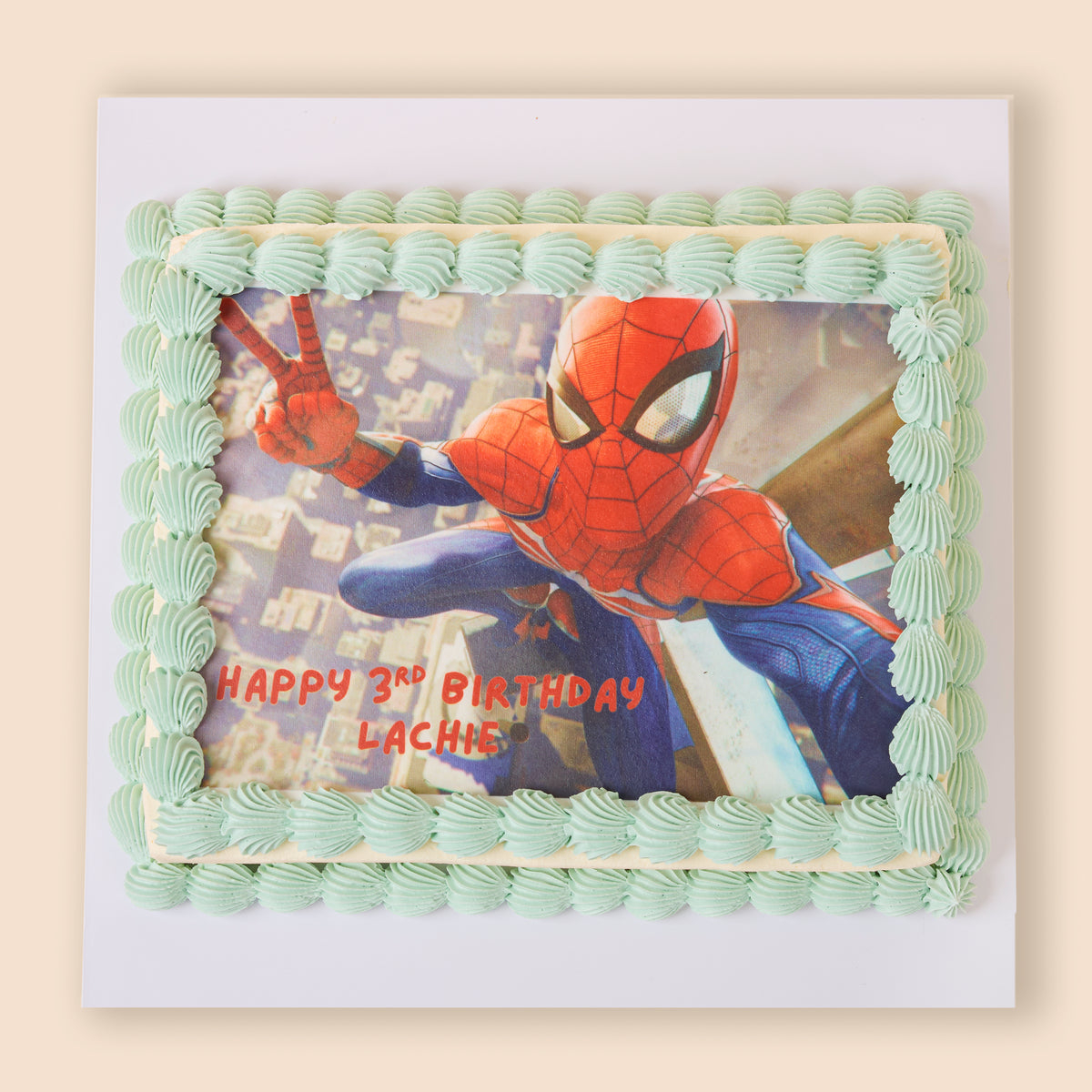Kids Birthday Slab Cake - Spider-Man