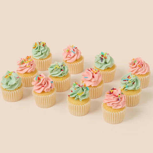 Pastel Swirl Mini Cupcakes