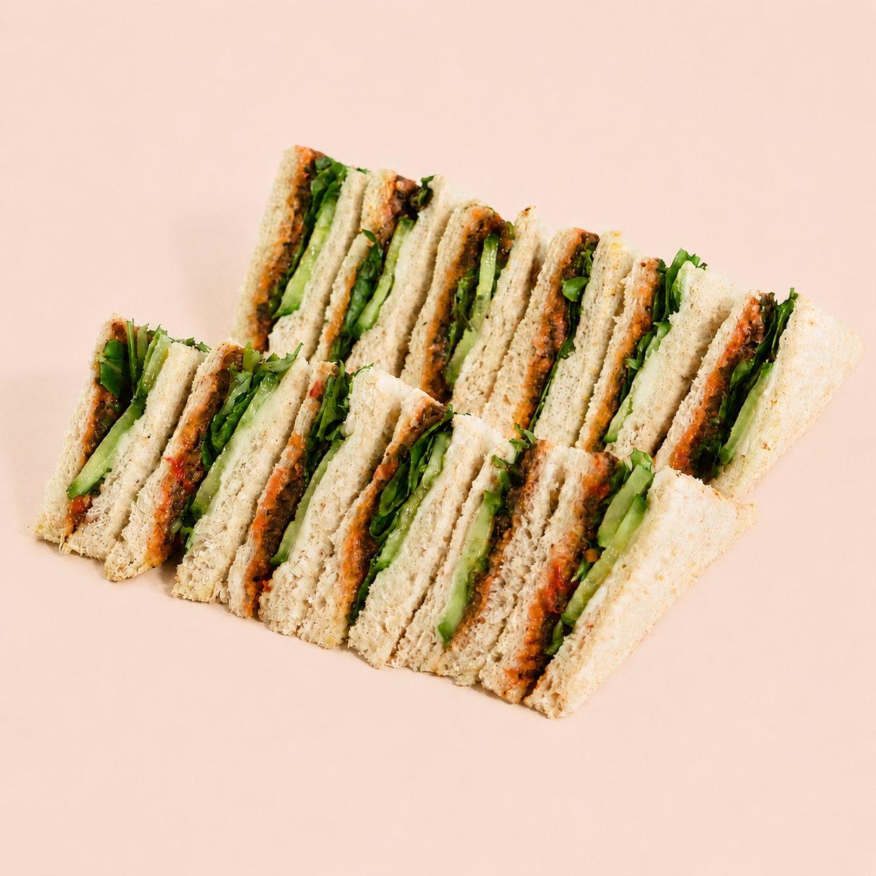Tea Sandwich - Olive Tapenade, Vegan Cream Cheese & Cucumber (vgn/df/vege)