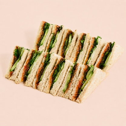 Tea Sandwich - Olive Tapenade, Vegan Cream Cheese & Cucumber (vgn/df/vege)