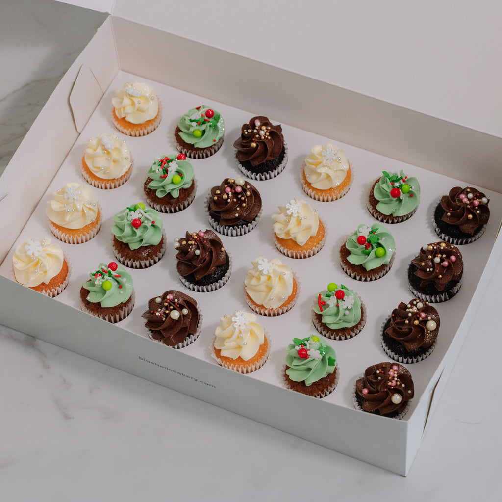 Festive Mini Cupcakes - 24 Pack
