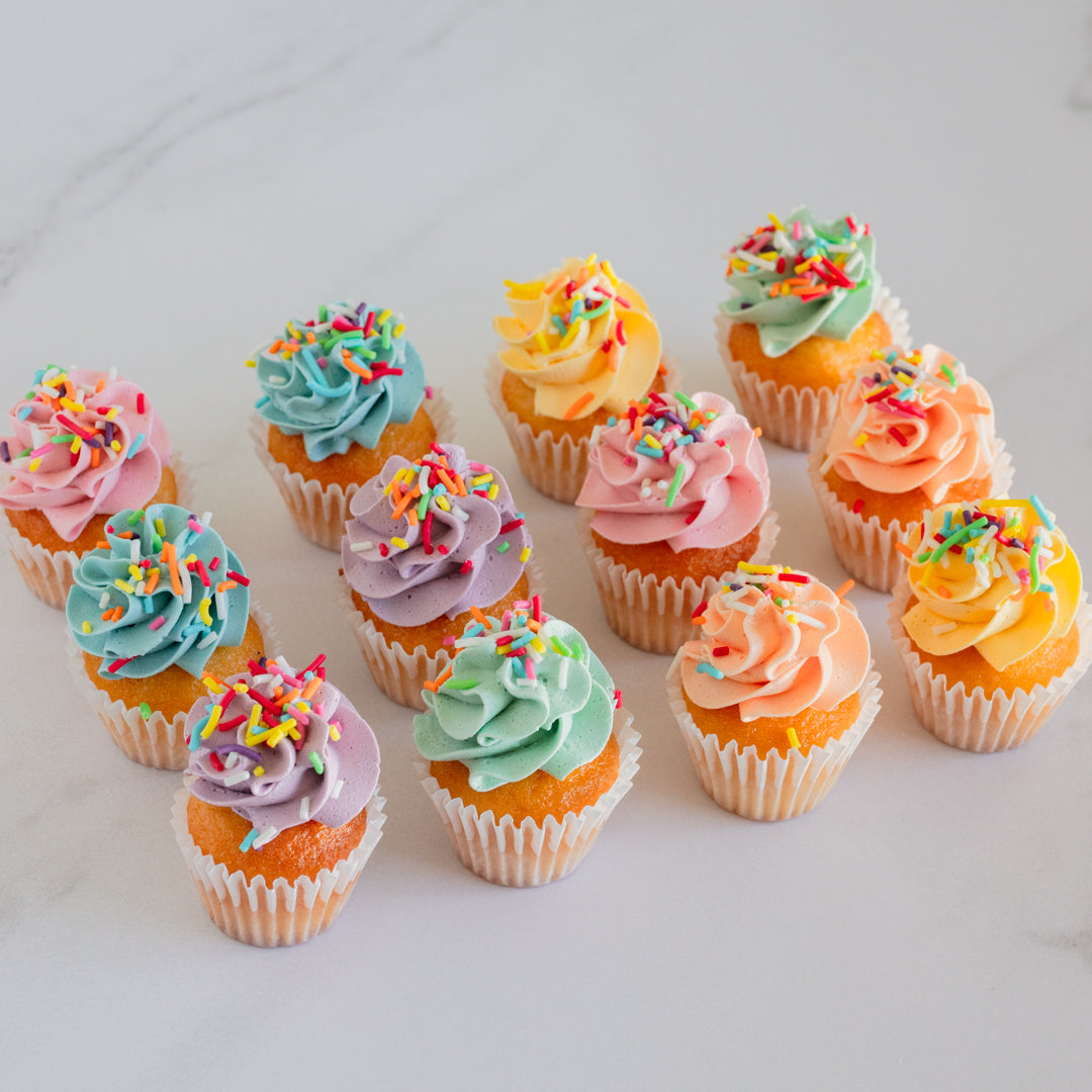 Rainbow Mini Cupcakes Auckland - Main Image