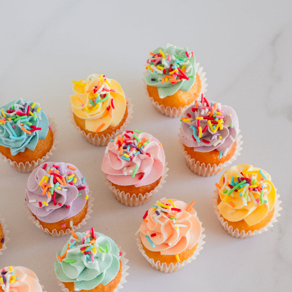 Rainbow Mini Cupcakes