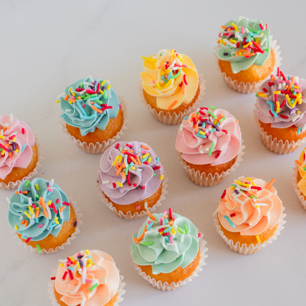 Rainbow Mini Cupcakes