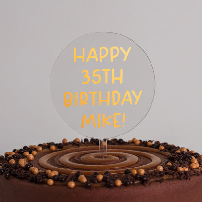 Personalised Acrylic Topper