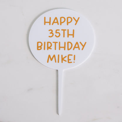 Personalised Acrylic Topper