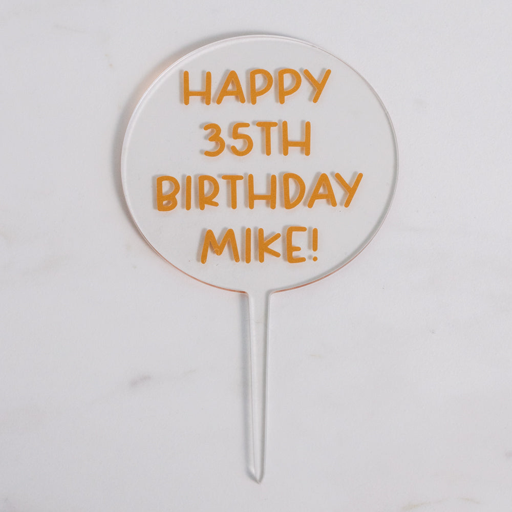 Personalised Acrylic Topper