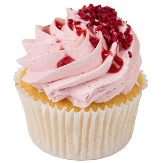 Single Cupcake Flavour - Gluten Free & Dairy Free Vanilla & Raspberry