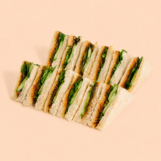 Tea Sandwich - Olive Tapenade, Vegan Cream Cheese & Cucumber (vgn/df/vege)