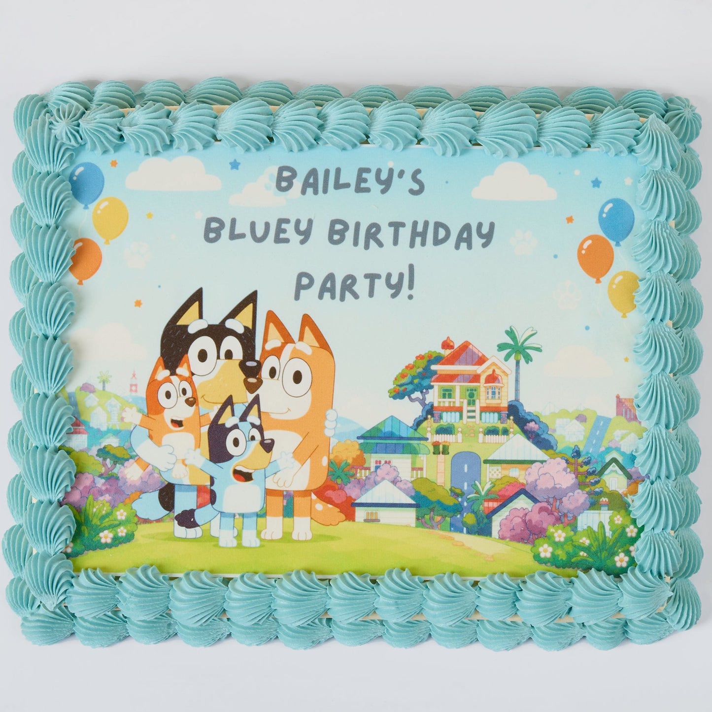 Kids Birthday Slab Cake - Bluey