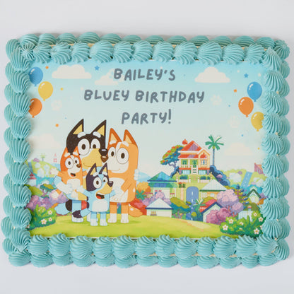 Kids Birthday Slab Cake - Bluey