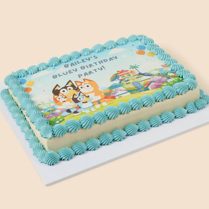 Kids Birthday Slab Cake - Bluey