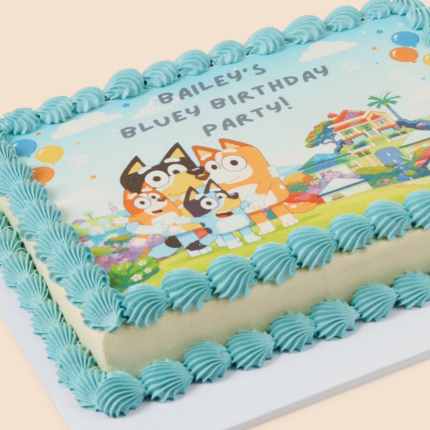 Kids Birthday Slab Cake - Bluey