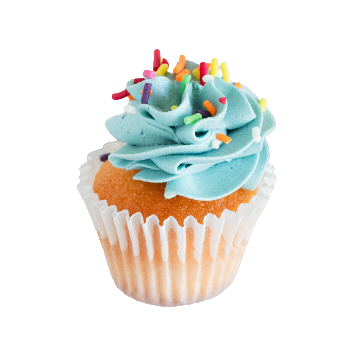 Mini Cupcake Flavour - Rainbow - Baby Blue Icing
