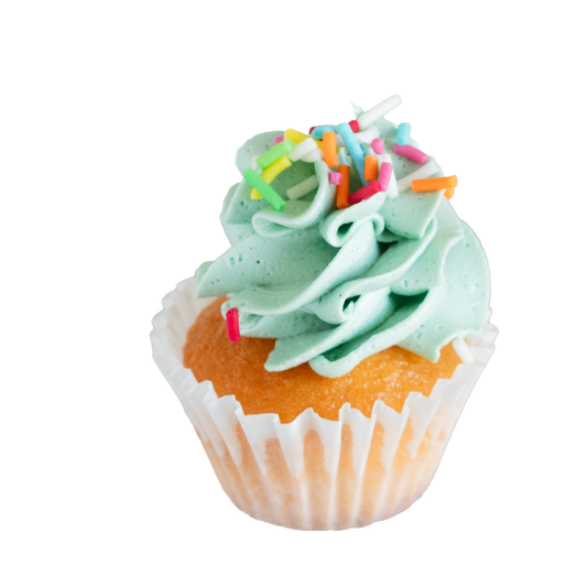 Mini Cupcake Flavour - Rainbow - Baby Teal Icing