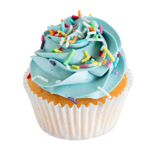 Cupcake Flavour - Rainbow - Baby Blue Icing