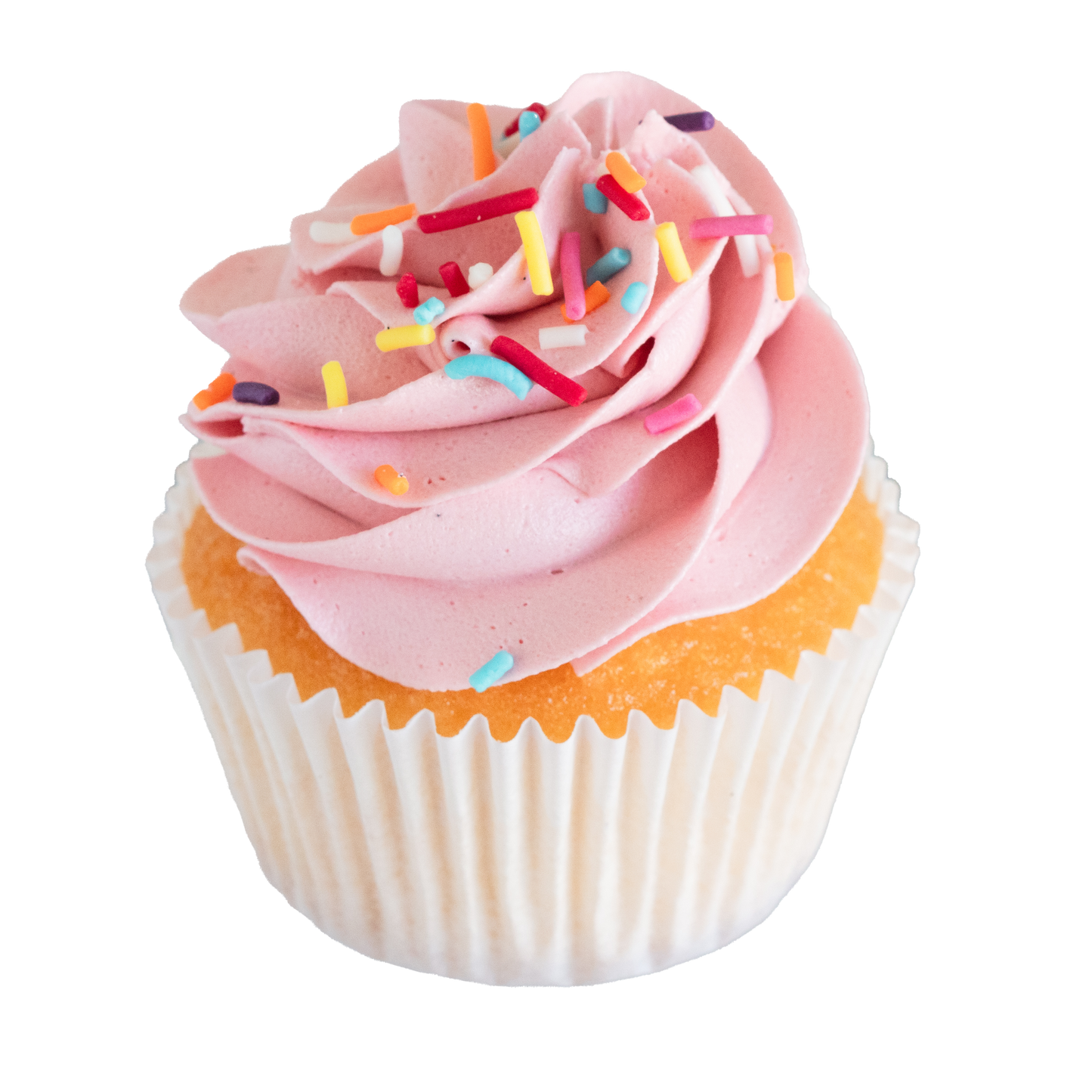Cupcake Flavour - Rainbow - Baby Pink Icing
