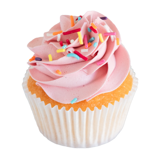 Cupcake Flavour - Rainbow - Baby Pink Icing