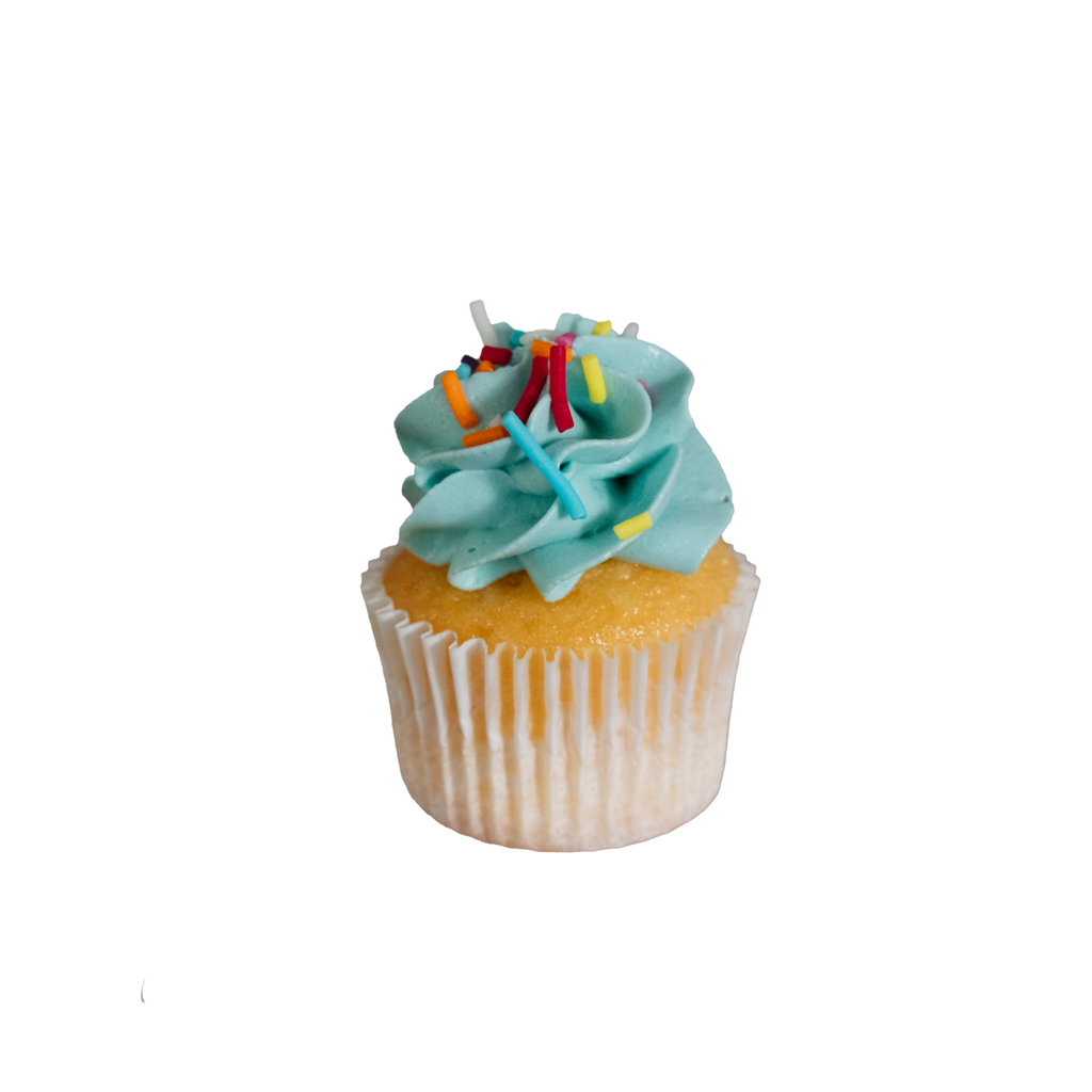 Mini Cupcake Flavour - Rainbow - Blue Icing