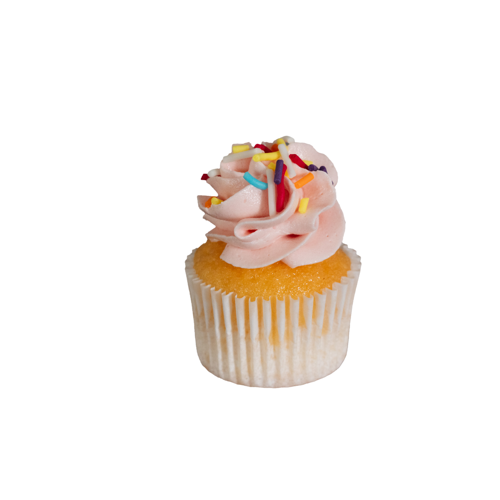 Mini Cupcake Flavour - Rainbow - Pink Icing
