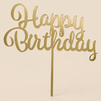 Acrylic Cake Topper - Happy Birthday