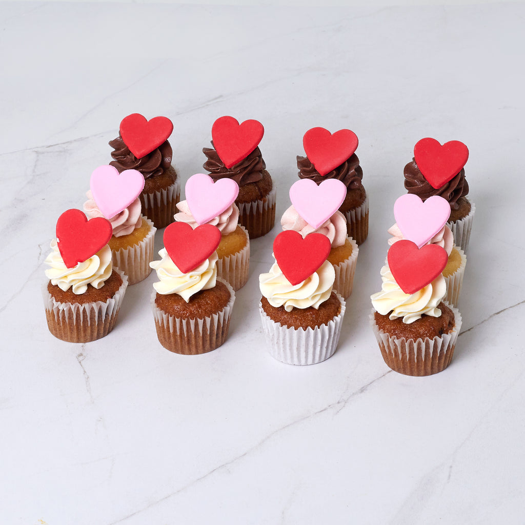 Valentines Mini Cupcakes - 12 pack