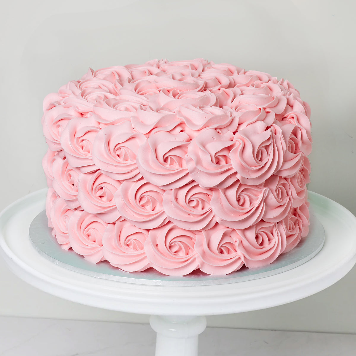 Pink Rose Flore Birthday Cake - Dough and Cream