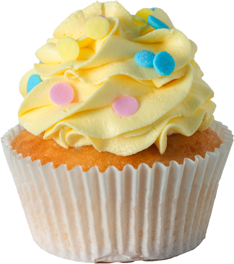 Cupcake Flavour - Baby Themed - Vanilla With Yellow Icing