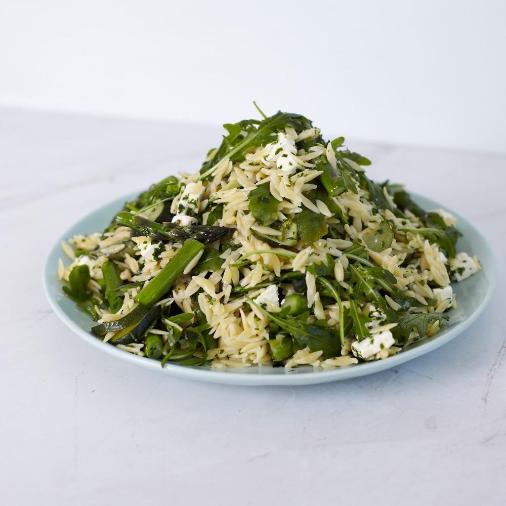 Salad - Seasonal Vegetables, Feta & Orzo (v) - Bluebells Cakery